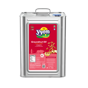 Vyom Groundnut Oil – 15 Ltr | 100% Pure & Natural